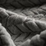 Hope Herringbone Fluffy Fleece Blanket - Soft All-Season Throw