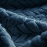 Hope Herringbone Fluffy Fleece Blanket - Soft All-Season Throw