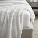 Hope Herringbone Fluffy Fleece Blanket - Soft All-Season Throw