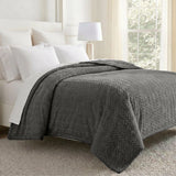 Hope Herringbone Fluffy Fleece Blanket - Soft All-Season Throw