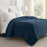 Hope Herringbone Fluffy Fleece Blanket - Soft All-Season Throw