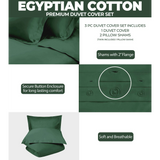 Egyptian Cotton 400 Thread Count Solid Luxury Duvet Cover Set - Egyptian Cotton Duvet Cover Set by Superior Brand