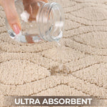 Brou Diamond Lattice Textured Machine Washable Bath Rugs, Set of 2 - Bath Rugs by Superior Brand