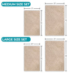 Brou Diamond Lattice Textured Machine Washable Bath Rugs, Set of 2 - Bath Rugs by Superior Brand