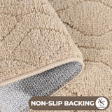 Brou Diamond Lattice Textured Machine Washable Bath Rugs, Set of 2 - Bath Rugs by Superior Brand