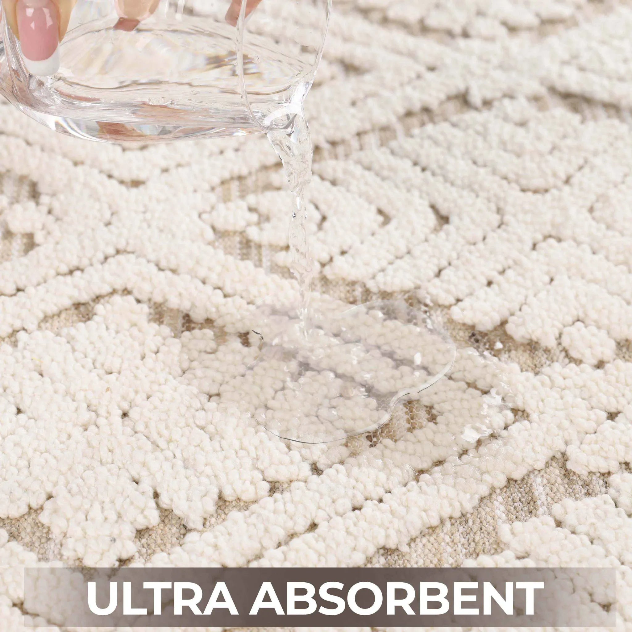 Ceton Diamond Trellis Textured Machine Washable Bath Rugs, Set of 2 - Bath Rugs by Superior Brand
