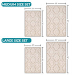 Ceton Diamond Trellis Textured Machine Washable Bath Rugs, Set of 2 - Bath Rugs by Superior Brand