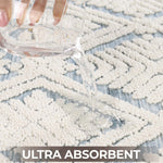 Ceton Diamond Trellis Textured Machine Washable Bath Rugs, Set of 2 - Bath Rugs by Superior Brand