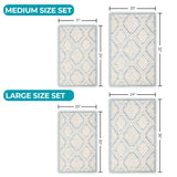Ceton Diamond Trellis Textured Machine Washable Bath Rugs, Set of 2 - Bath Rugs by Superior Brand