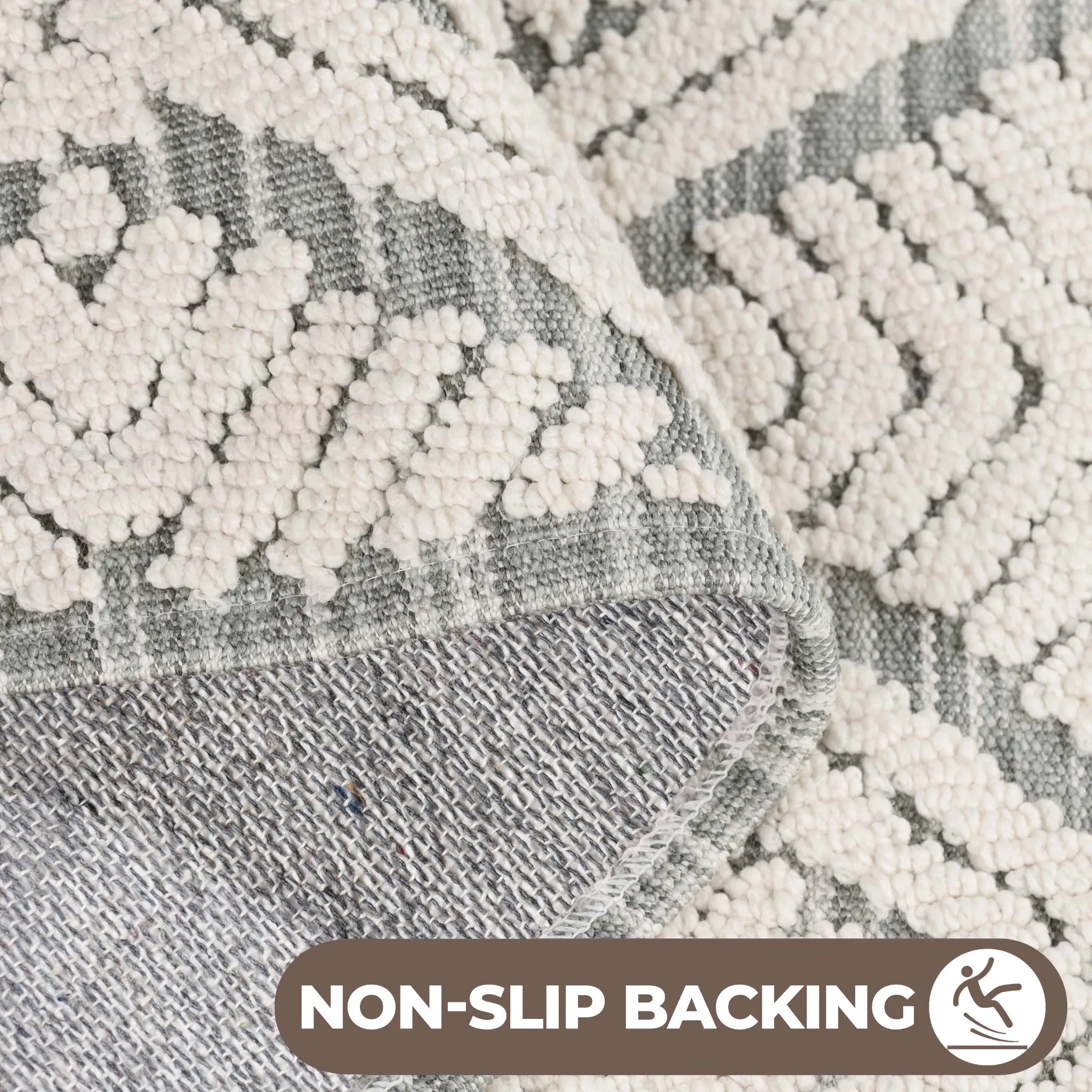 Ceton Diamond Trellis Textured Machine Washable Bath Rugs, Set of 2 - Bath Rugs by Superior Brand