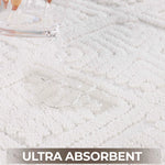 Ceton Diamond Trellis Textured Machine Washable Bath Rugs, Set of 2 - Bath Rugs by Superior Brand