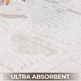 Ceton Diamond Trellis Textured Machine Washable Bath Rugs, Set of 2 - Bath Rugs by Superior Brand