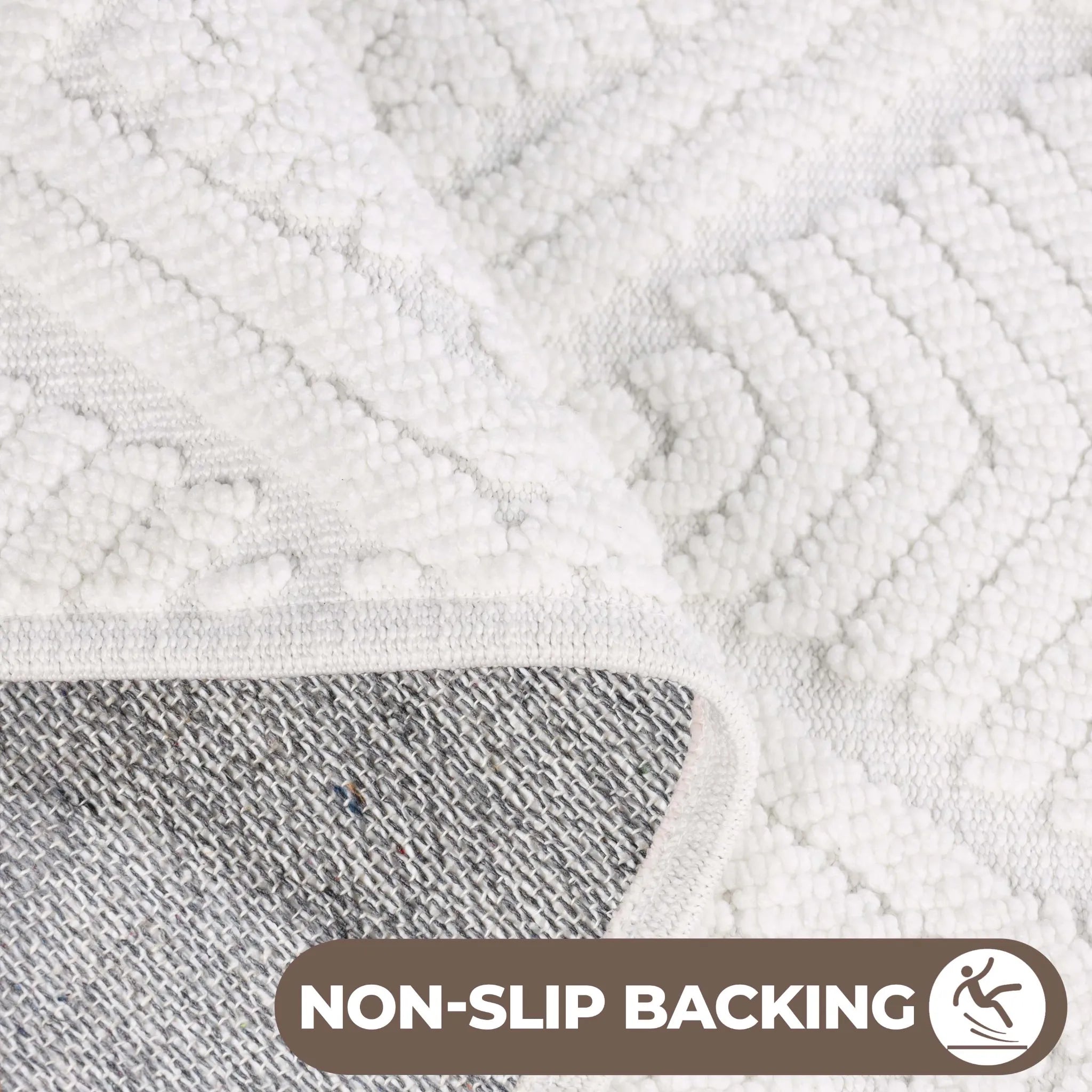 Ceton Diamond Trellis Textured Machine Washable Bath Rugs, Set of 2 - Bath Rugs by Superior Brand