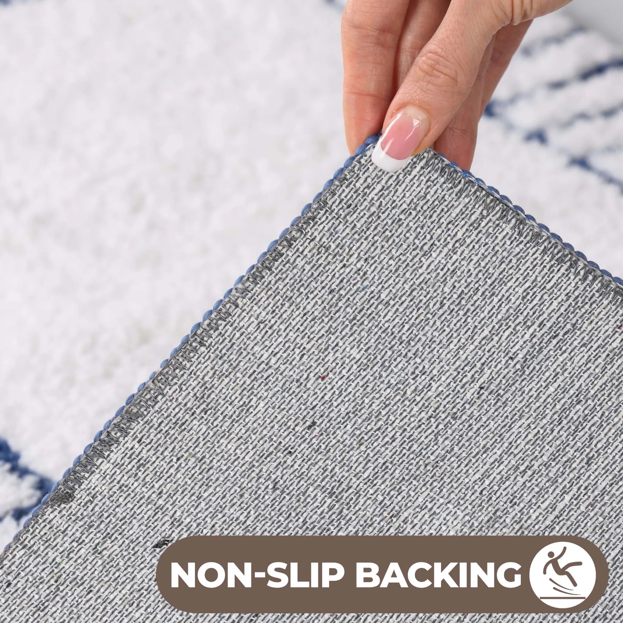 Inaya Modern Striped Tufted Shag Machine Washable Bath Rugs, Set of 2 - Bath Rugs by Superior Brand