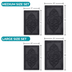 Myra Medallion Textured Jacquard Machine Washable Bath Rugs, Set of 2 - Bath Rugs by Superior Brand