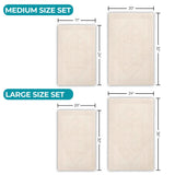 Myra Medallion Textured Jacquard Machine Washable Bath Rugs, Set of 2 - Bath Rugs by Superior Brand
