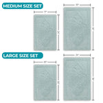 Myra Medallion Textured Jacquard Machine Washable Bath Rugs, Set of 2 - Bath Rugs by Superior Brand