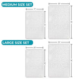 Venere Floral Scroll Textured Machine Washable Bath Rugs, Set of 2