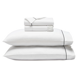 600 Thread Count Cotton Blend Bed Sheet Set - Imperia Embroidered Hem