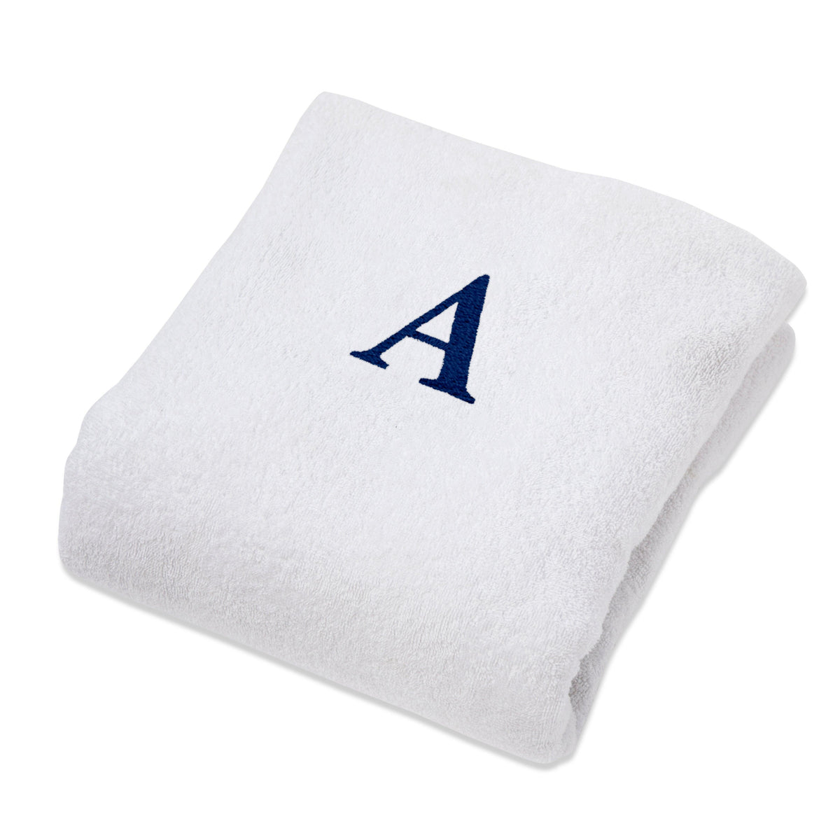 Superior Monogrammed Combed Cotton Lounge Chair Cover - White