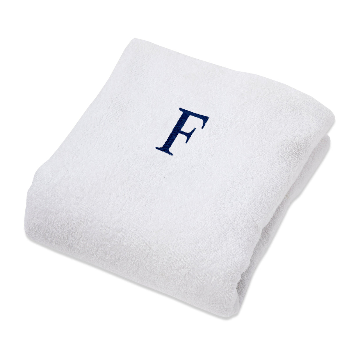 Superior Monogrammed Combed Cotton Lounge Chair Cover - White