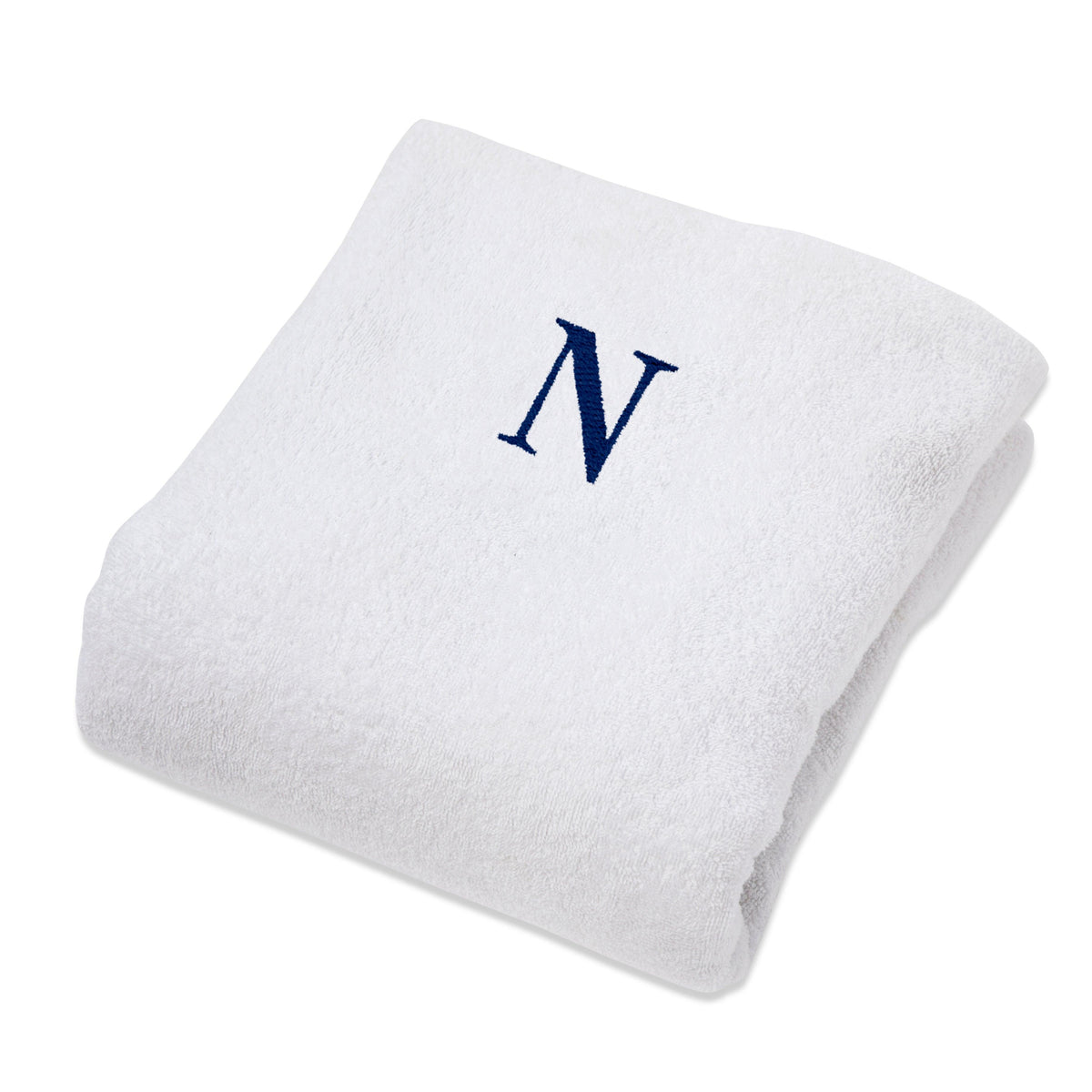 Superior Monogrammed Combed Cotton Lounge Chair Cover - White