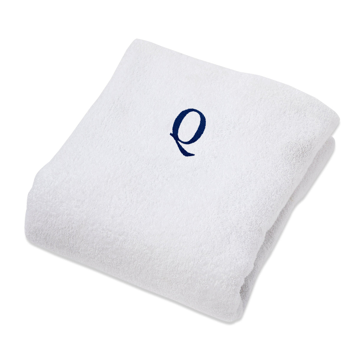 Superior Monogrammed Combed Cotton Lounge Chair Cover - White