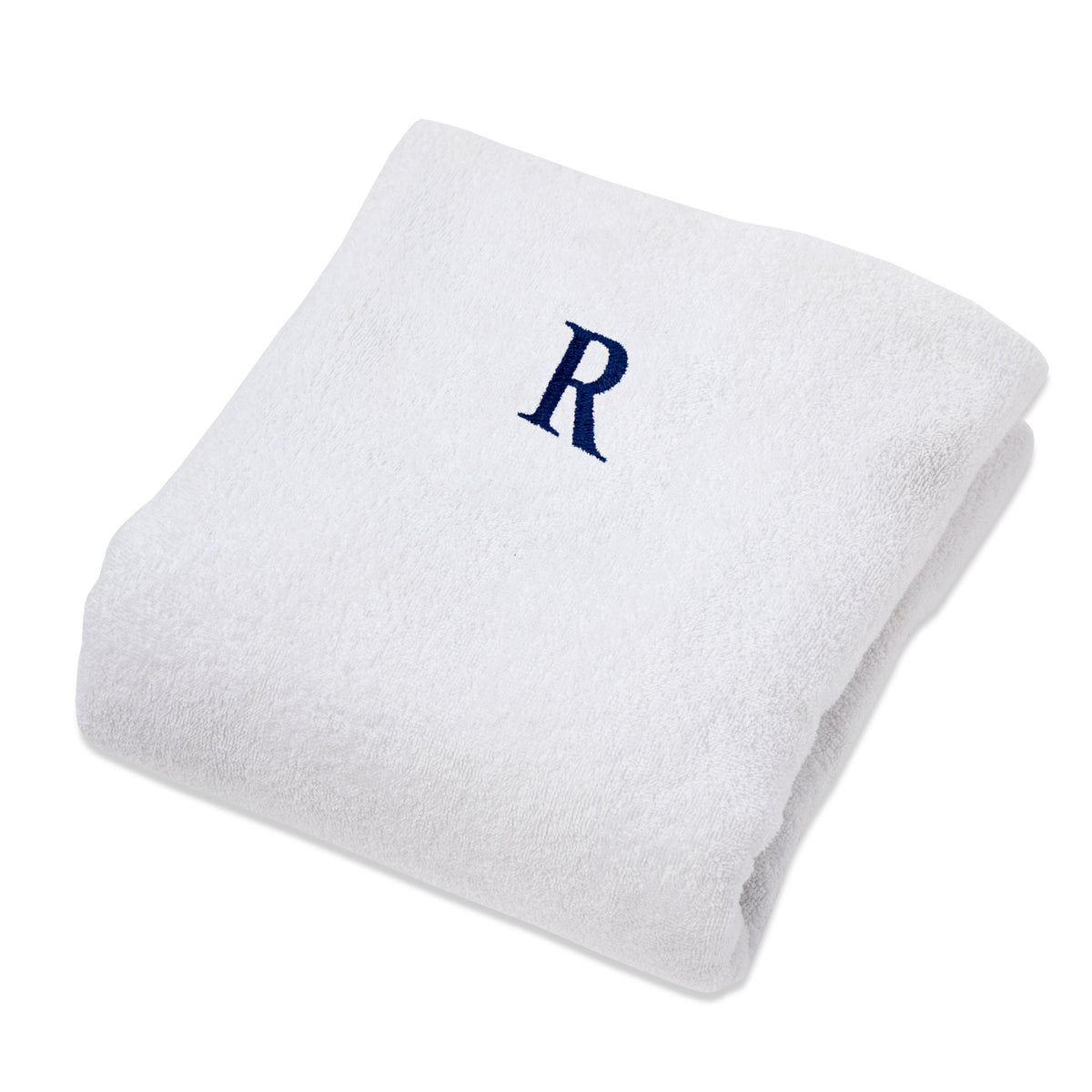 Superior Monogrammed Combed Cotton Lounge Chair Cover - White