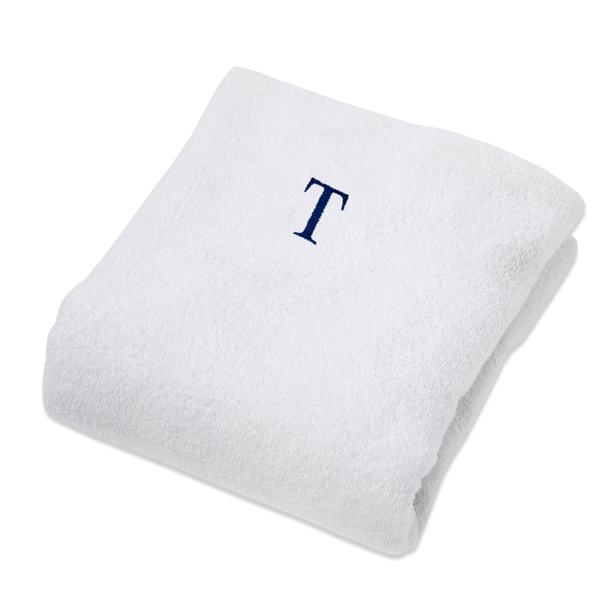 Superior Monogrammed Combed Cotton Lounge Chair Cover - White