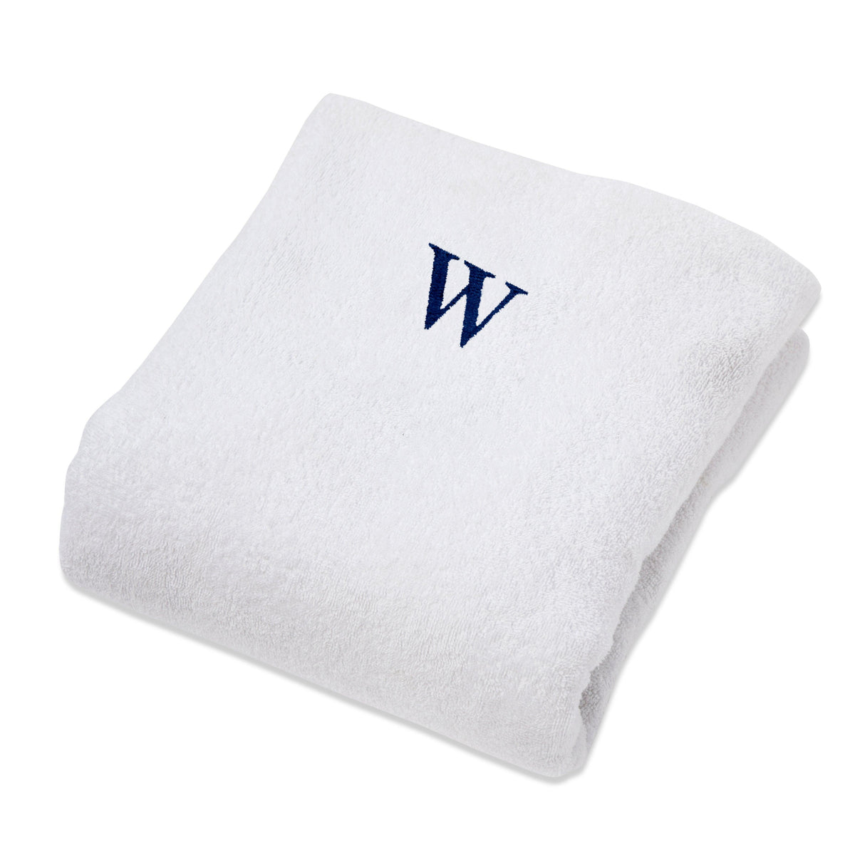 Superior Monogrammed Combed Cotton Lounge Chair Cover - White