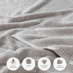 Egyptian Cotton Plush Absorbent Luxury Bath Towel Set of 4 - Egyptian Cotton Bath Towel by Superior Brand