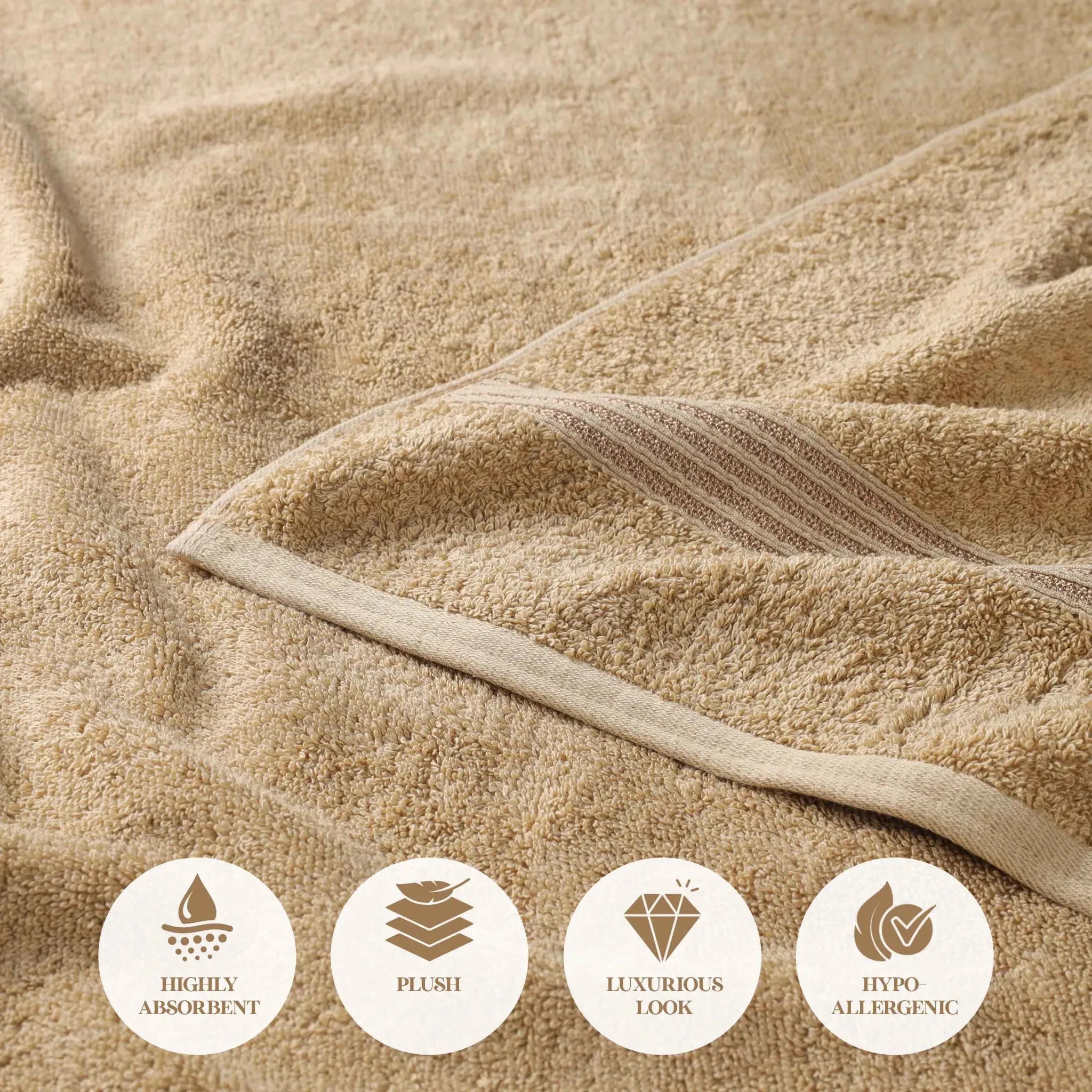 Heritage Egyptian Cotton Plush Thick Absorbent Bath Sheet Set of 2 - Egyptian Cotton Bath Sheet by Superior Brand