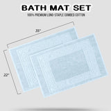 Egyptian Cotton Bath Mat Set of 2 Greek Key Infinity Border