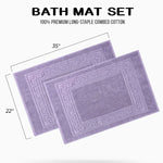 Egyptian Cotton Greek Key Infinity Border Bath Mat Set of 2 - Bath Mats by Superior Brand