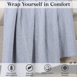 Chrisney Cotton Blanket - Textured Chevron Weave & All Season Comfort