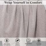 Chrisney Cotton Blanket - Textured Chevron Weave & All Season Comfort