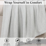 Chrisney Cotton Blanket - Textured Chevron Weave & All Season Comfort