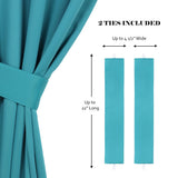 Classic Modern Solid Room Darkening Blackout Curtain Panels, Set of 2