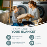 100% Cotton Thermal Blanket – Diamond Weave All-Season, Lightweight & Breathable