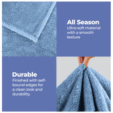 Superior Fleece Plush Medium Weight Fluffy Solid Decorative Blanket