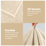 Superior Fleece Plush Medium Weight Fluffy Solid Decorative Blanket