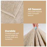Fleece Plush Medium Weight Fluffy Soft Solid Decorative Blanket