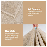 Superior Fleece Plush Medium Weight Fluffy Solid Decorative Blanket