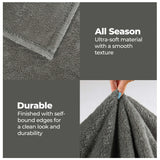 Superior Fleece Plush Medium Weight Fluffy Solid Decorative Blanket