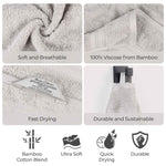 Rayon from Bamboo Cotton Blend Luxury Assorted 18 Piece Towel Set - Towel Set by Superior