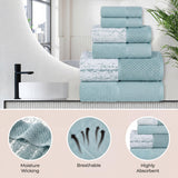 Lodi Cotton 3-Piece Bathroom Towel Set – Absorbent Mid-Weight Solids & Patterns