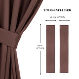 Classic Modern Solid Room Darkening Blackout Curtain Panels, Set of 2