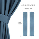 Classic Modern Solid Room Darkening Blackout Curtain Panels, Set of 2