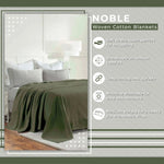 Nobel Cotton Textured Jacquard Chevron Lightweight Woven Blanket - Blanket by Superior