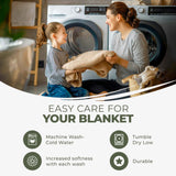 100% Cotton Thermal Blanket – Diamond Weave All-Season, Lightweight & Breathable